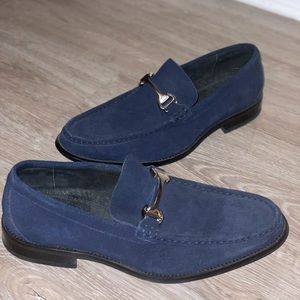 Stacy Adams Flynn Blue Horse Bit Moc Toe Loafers